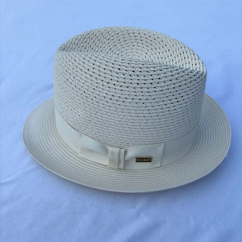 Vintage Dobbs Fifth Avenue Men's Fedora Straw Hat Size 7 Made In USA